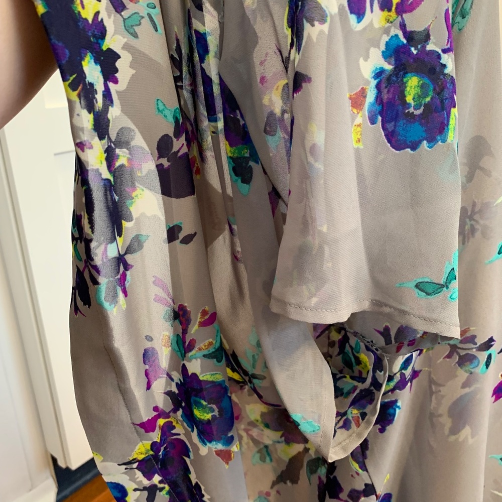 ARIZONA Floral Beach Coverup Size Medium Multicolor Travel Vacation Resortwear - Picture 8 of 9